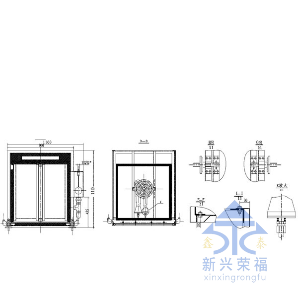 燃氣單門(mén)蒸箱尺寸圖二